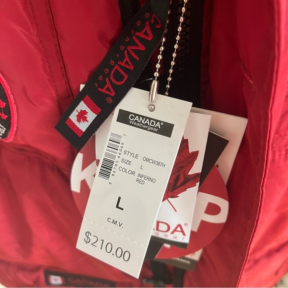 New Red Canada Gear Jacket - Picture 4 of 4